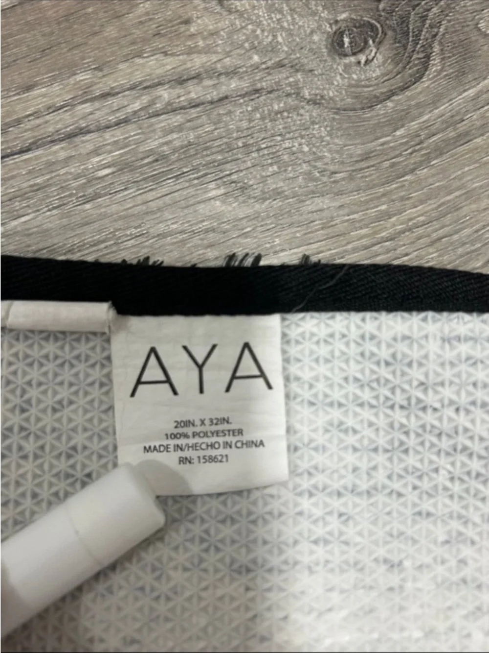 AYA Textured Bath Mat in Black and White